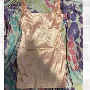 Fashion nova “Back for more satin mini dress”.
